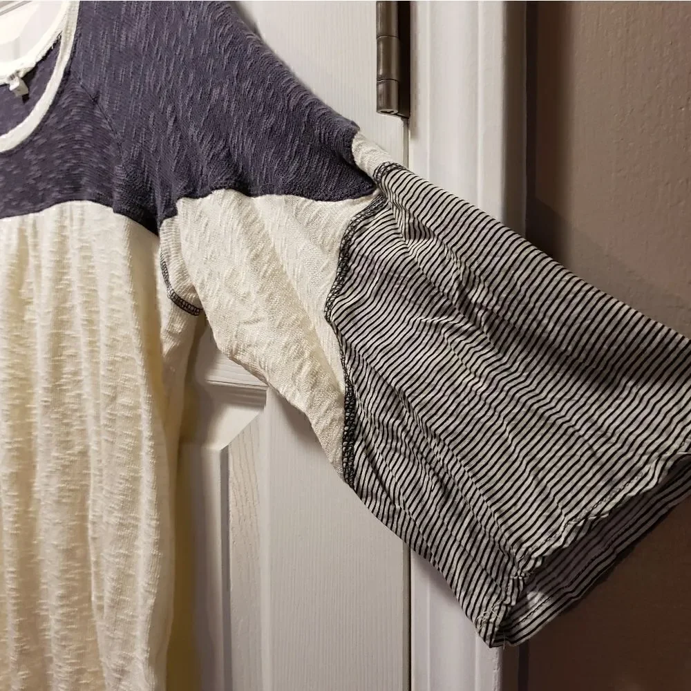 Maurices Colorblock Woven Stripe Top - Picture 9 of 11